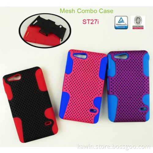 Mesh Combo 2-in-1 PC + Silicone Cover for Sony ST27i